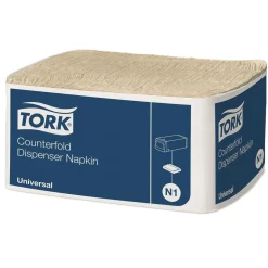 Dispenserservett Tork N1 1-lag Brun 33x30cm