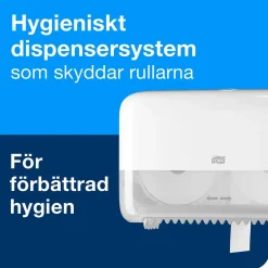 Dispenser Toalettpapper Tork T7 Coreless 2 Rullar Ligg Svart
