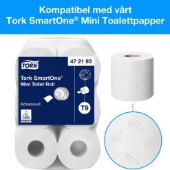 Dispenser Toalettpapper Tork T9 SmartOne Mini Vit