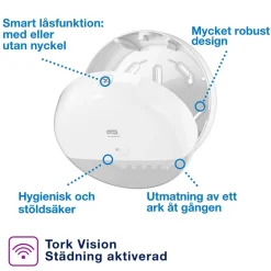 Dispenser Toalettpapper Tork T9 SmartOne Mini Vit