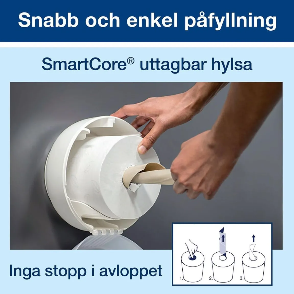Dispenser Toalettpapper Tork T9 SmartOne Mini Vit