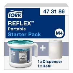 Dispenser Torkrulle Tork M4 Reflex C-mat Bärbar Startpack
