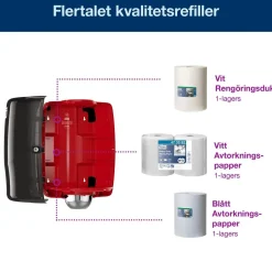 Dispenser Torkrulle Tork W2 Maxi Röd/Svart