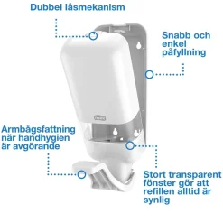 Dispenser Tork S4 Med Armbågsfattning Vit