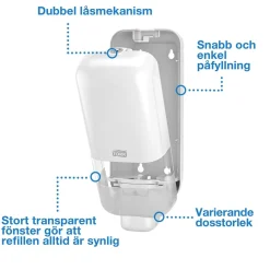 Dispenser Tork S4 Plast Vit
