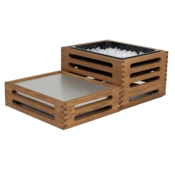 Displayset 2 Höjder GN 1/2 Ek Linolja 360x197x600mm