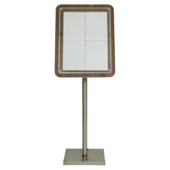 Display till Informationsställ LED Securit Visar 4 A4 Valnöt