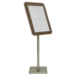Display till Informationsställ LED Securit Visar 4 A4 Valnöt