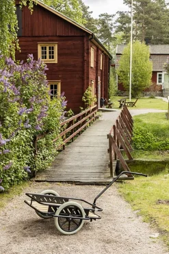 Dragkärra Med Träflak