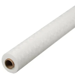 Duk Damast Mönstrad Vit 1,2x50m