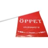 Entrèflagga Öppet Exkl flaggfäste röd med vit text