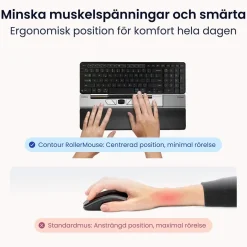 Ergonomisk Mus/Docka RollerMouse Go Trådlös