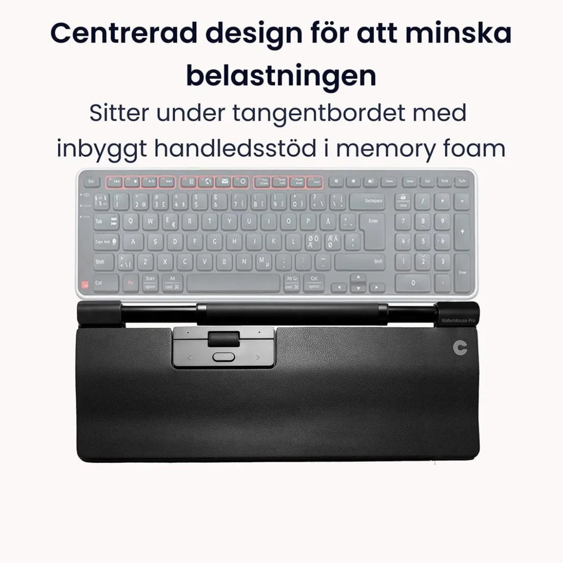 Ergonomisk Mus RollerMouse Pro Vegan Leather Trådlös Regular