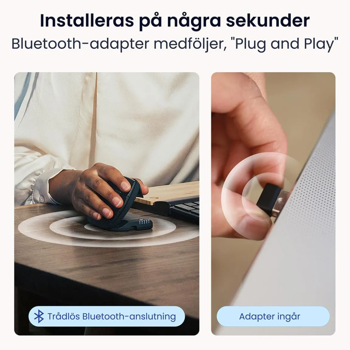 Ergonomisk Mus RollerMouse Unimouse Trådlös Höger