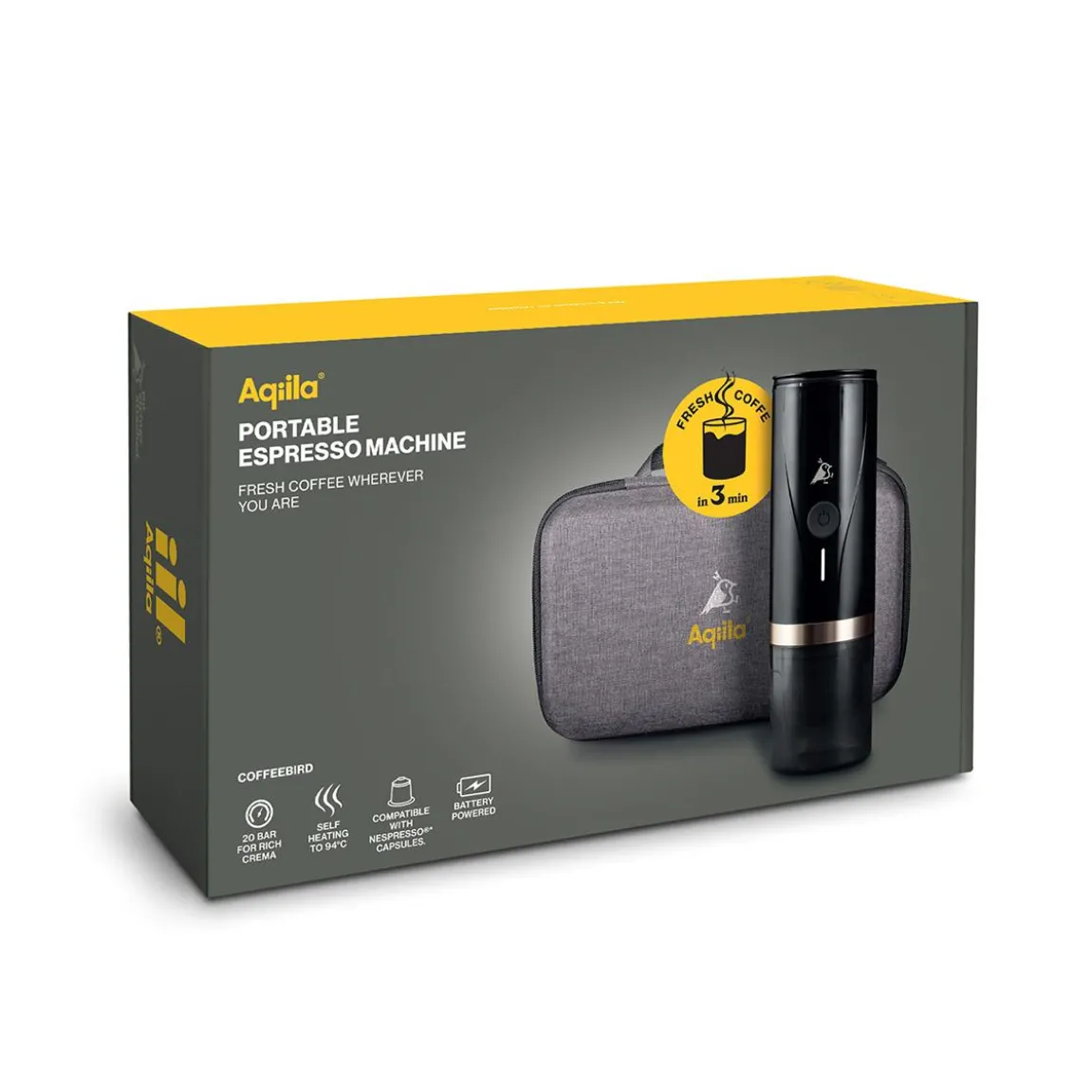 Espressomaskin Aqiila Coffebird Batteridriven