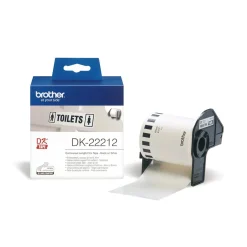 Etikett Brother Löpande plastfilm Vit 62mm x 15,24m
