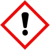 Etikett Faropiktogram SKADLIG + text 80mm x 5m