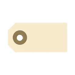 Etikett Hålförstärkt Beige 30x60mm