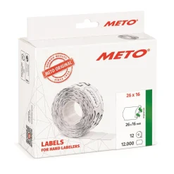 Etikett Meto Prismärkning Avtagbar Vit 26x16mm