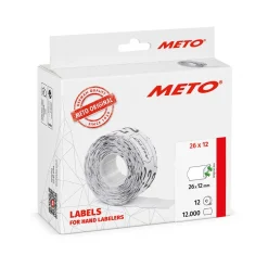 Etikett Meto Prismärkning Avtagbar Vit 26x12mm