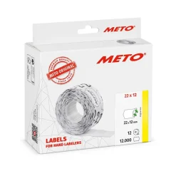 Etikett Meto Prismärkning Avtagbar Vit 22x12mm