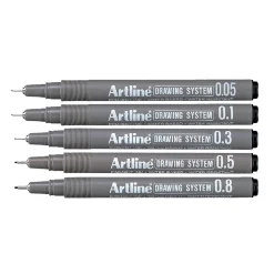 Fiberpenna Artline Drawing Svart 0,05mm