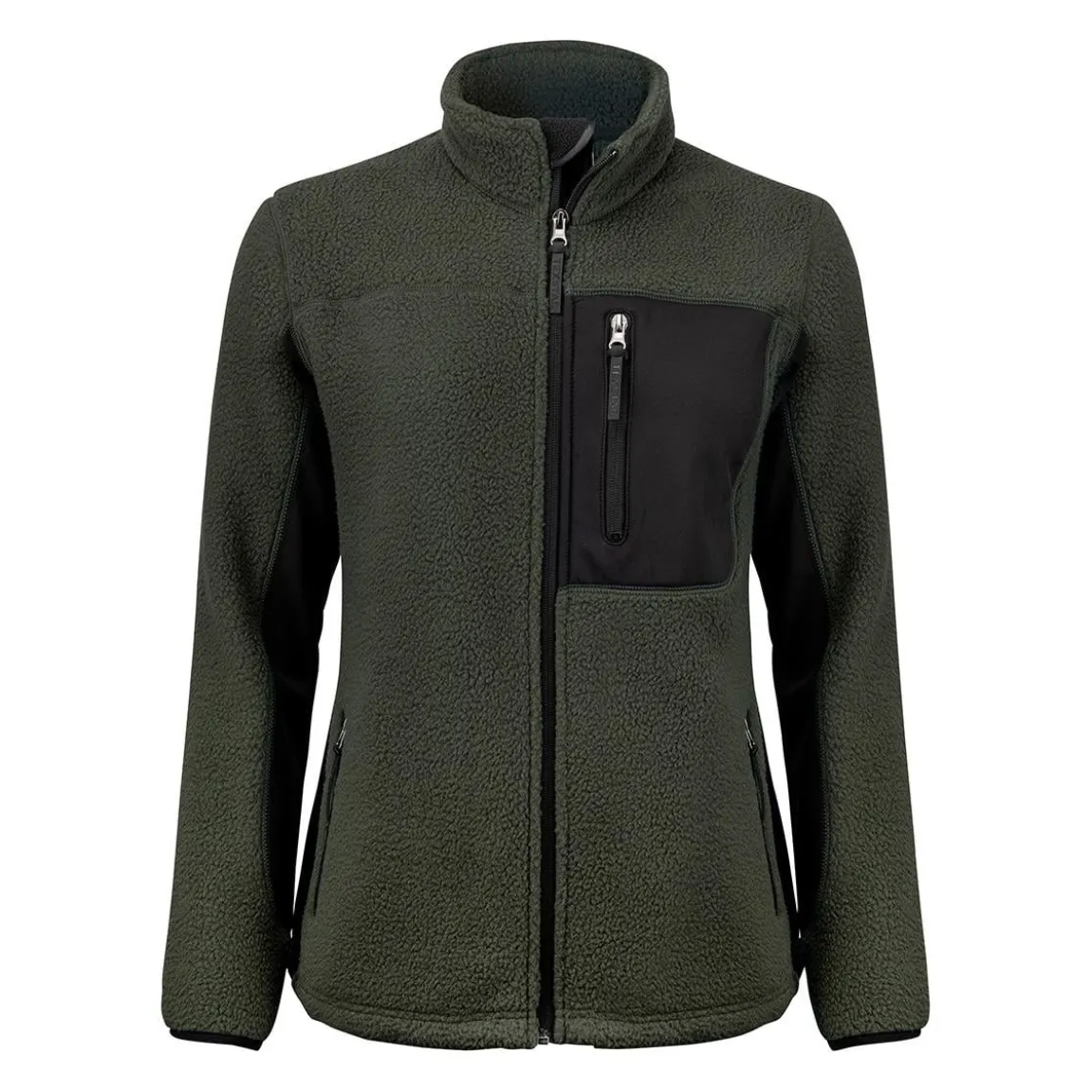 Fleecejacka Texstar WJ85 Dam Grön/Svart XS