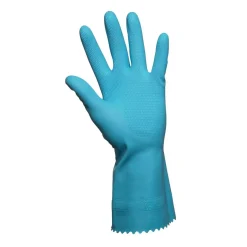 Flergångshandske Abena Nova 45 Latex Velour 300mm 0,45mm Blå 6,5 - XS
