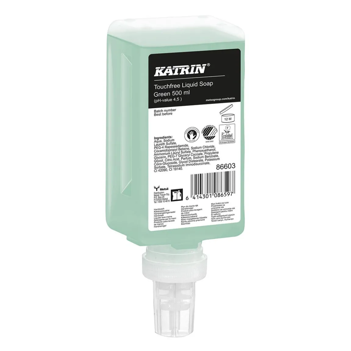 Flytande Tvål Katrin Touchfree Green 500ml