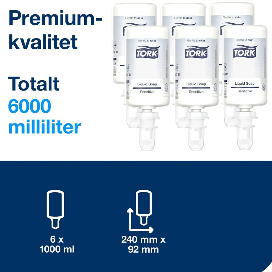 Flytande Tvål Tork S4 Extra Mild OParfymerad 1L
