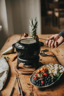 Fondueset Dorre Gjutjärn inkl 6st Rostfria Gafflar 1,8L