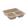Form 3-fack fyrk bagasse 23x23x4cm 500/200/200ml