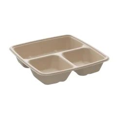 Form 3-fack fyrk bagasse 23x23x4cm 500/200/200ml