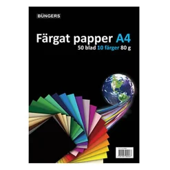 Färgat Papper Sorterade Färger A4 80g