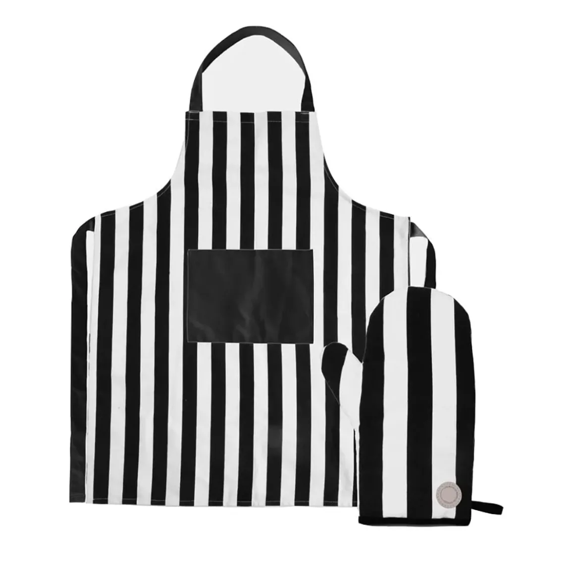 Förkläde med Grillvante Sagaform Aron Svart/Beige