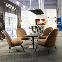 Fåtölj inoff Friend Lounge Metallben Beige/Svart