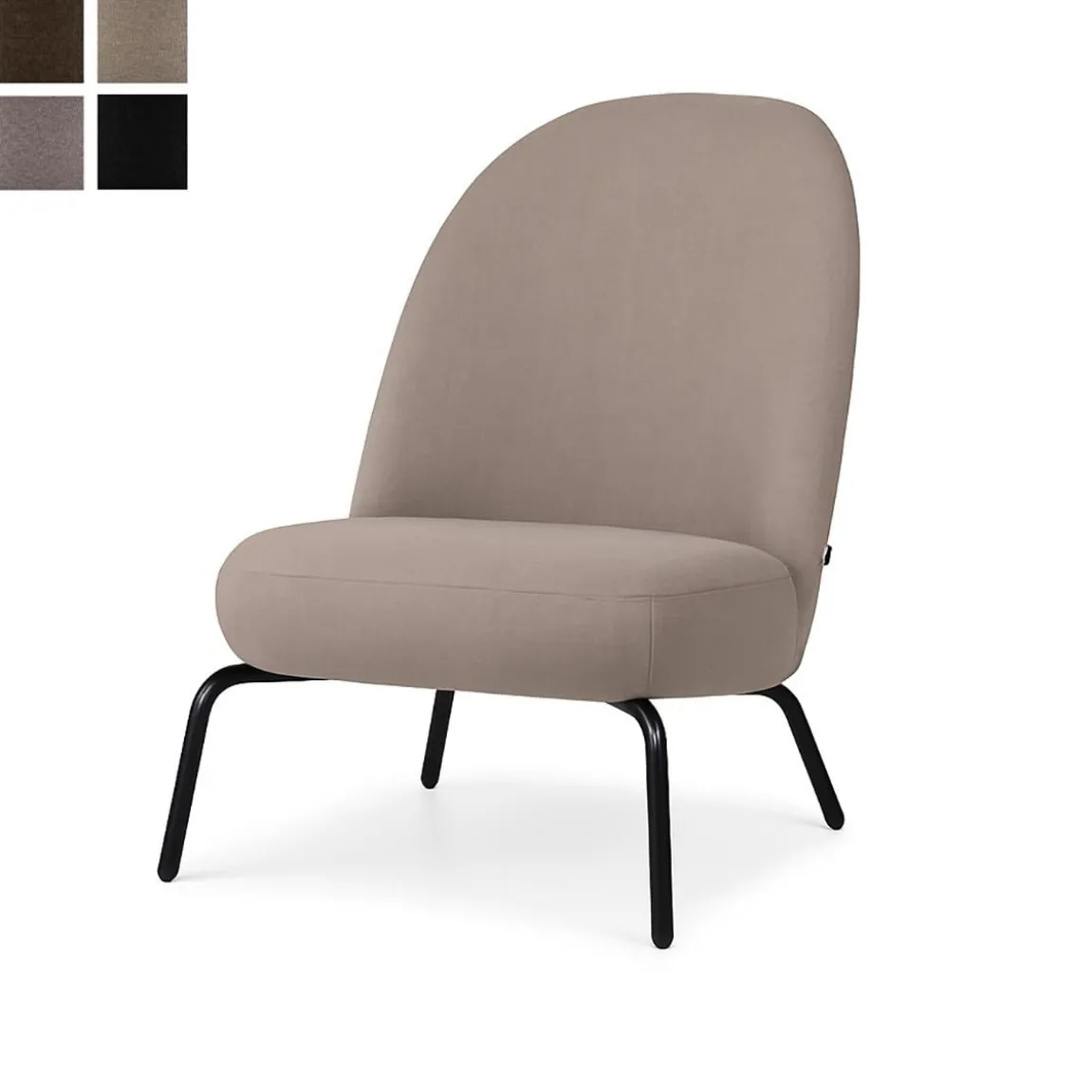 Fåtölj inoff Friend Lounge Metallben Beige/Svart