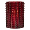 Glaslykta Star Trading LED Flamme Dotty Röd 12,5cm