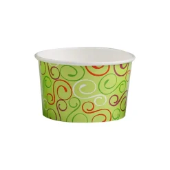 Glassbägare Dekor Ljusgrön Ø74x49mm 195ml