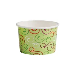 Glassbägare Dekor Ljusgrön Ø74x49mm 140ml