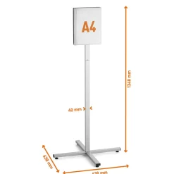 Golvskylt Durable INFO STAND Utomhus A4 Antracitgrå