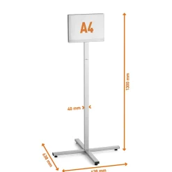 Golvskylt Durable INFO STAND Utomhus A4 Antracitgrå
