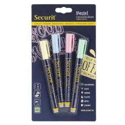 Griffelpenna Securit Rund Spets Pastell 4 Färger 1-2mm