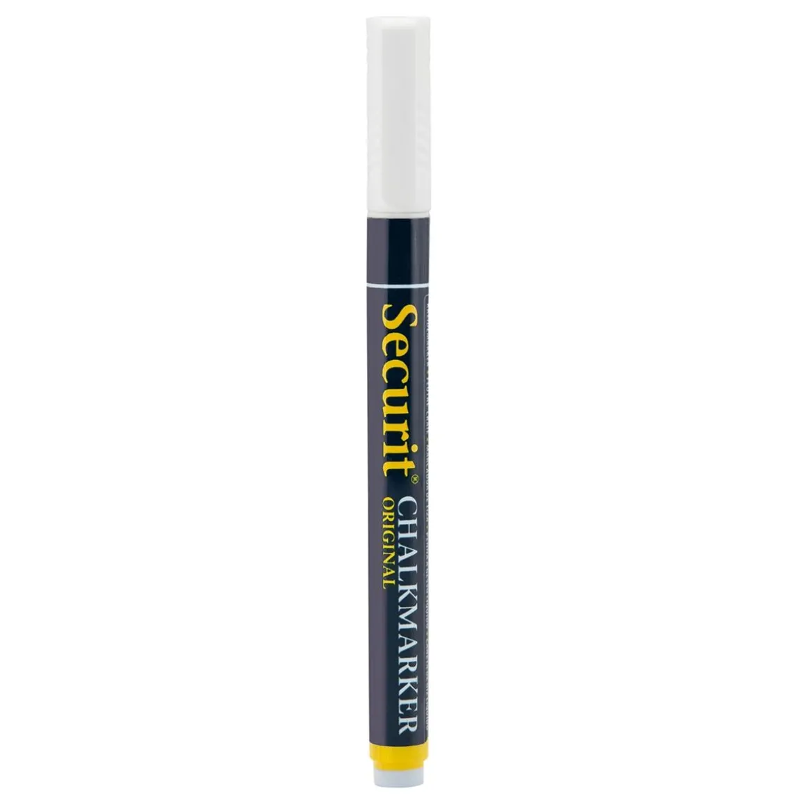 Griffelpenna Securit Rund Spets Vit 1-2mm