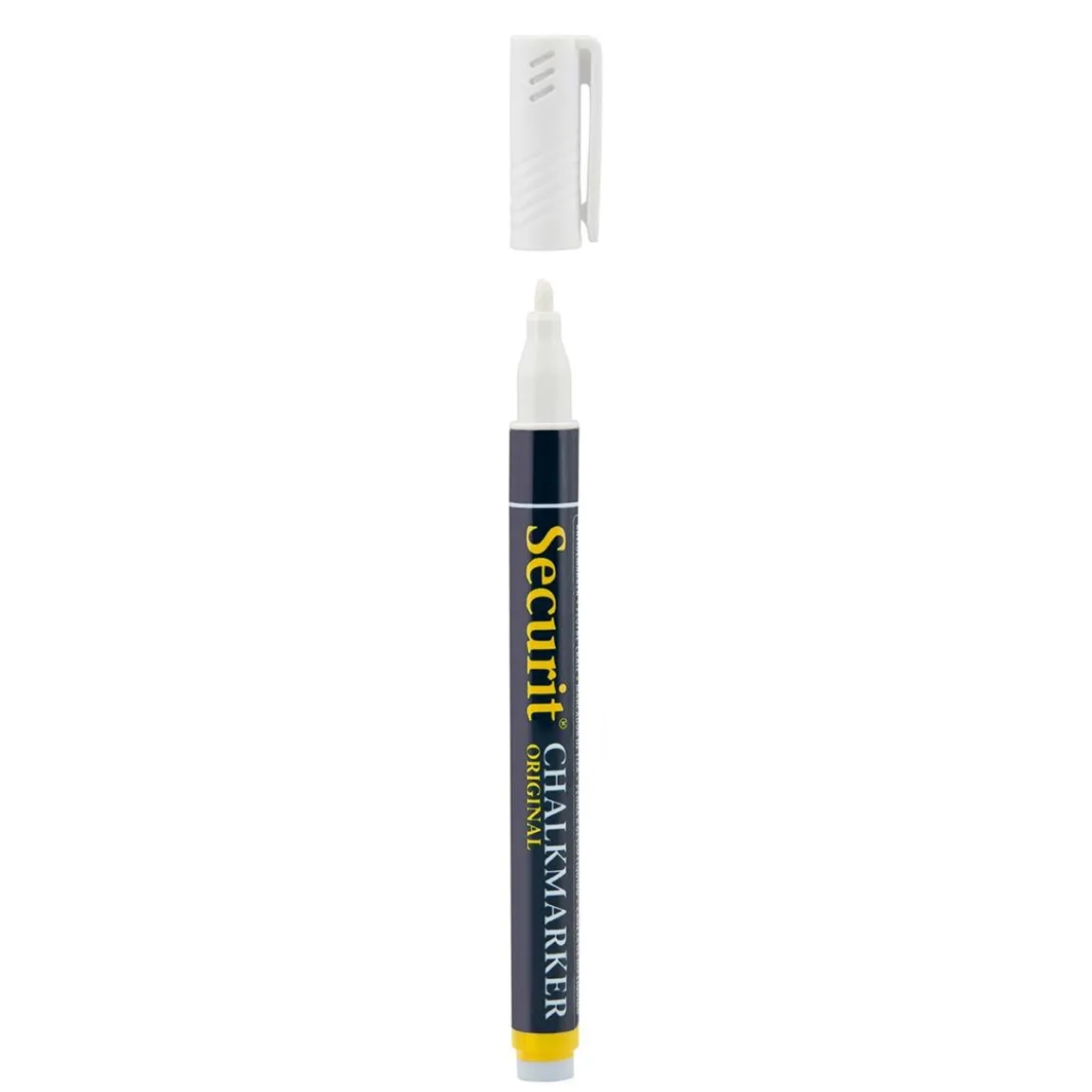 Griffelpenna Securit Rund Spets Vit 1-2mm