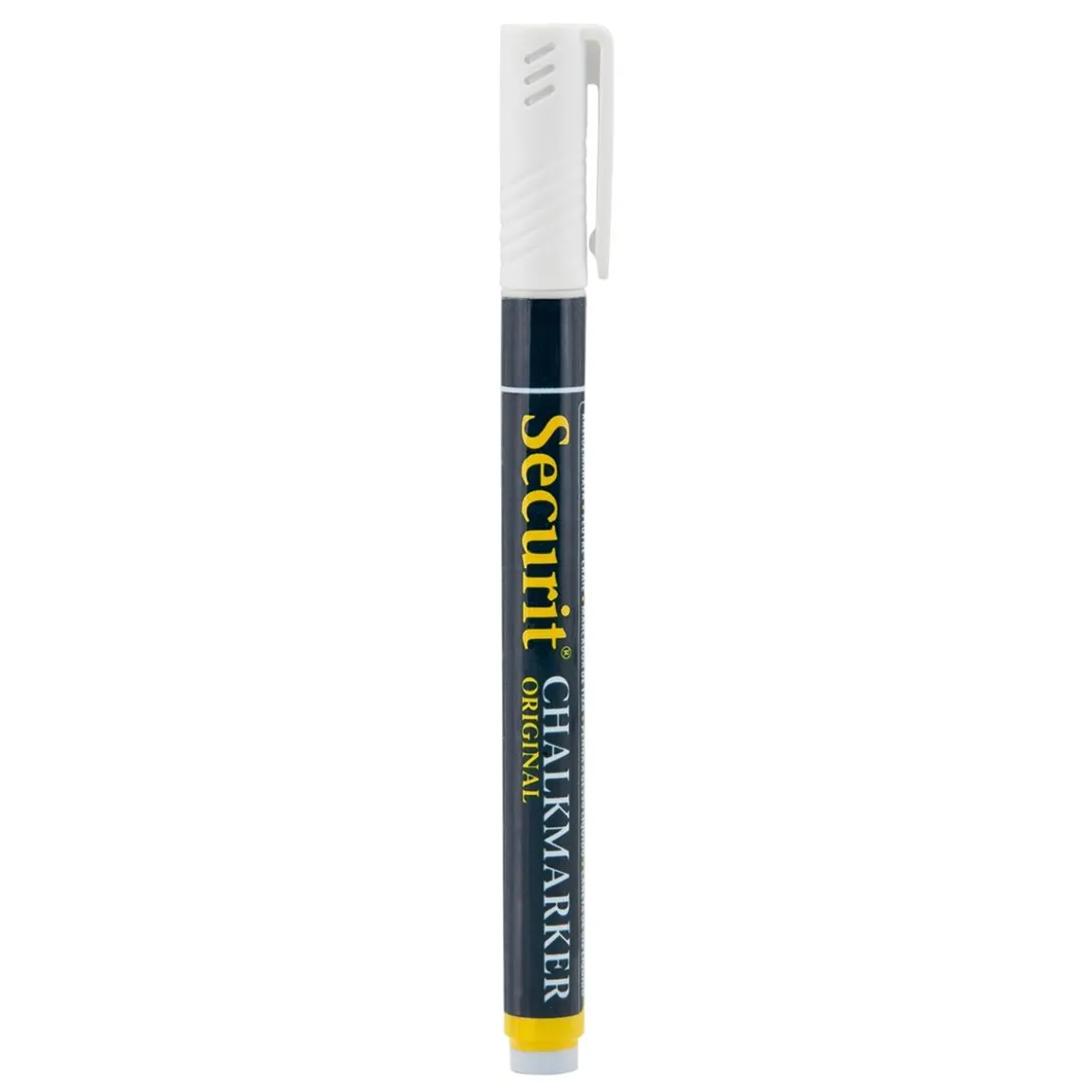Griffelpenna Securit Rund Spets Vit 1-2mm
