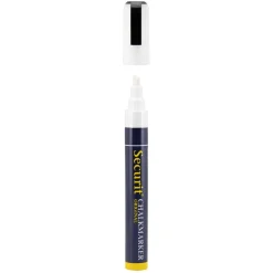 Griffelpenna Securit Snedskuren Spets Vit 2-6mm