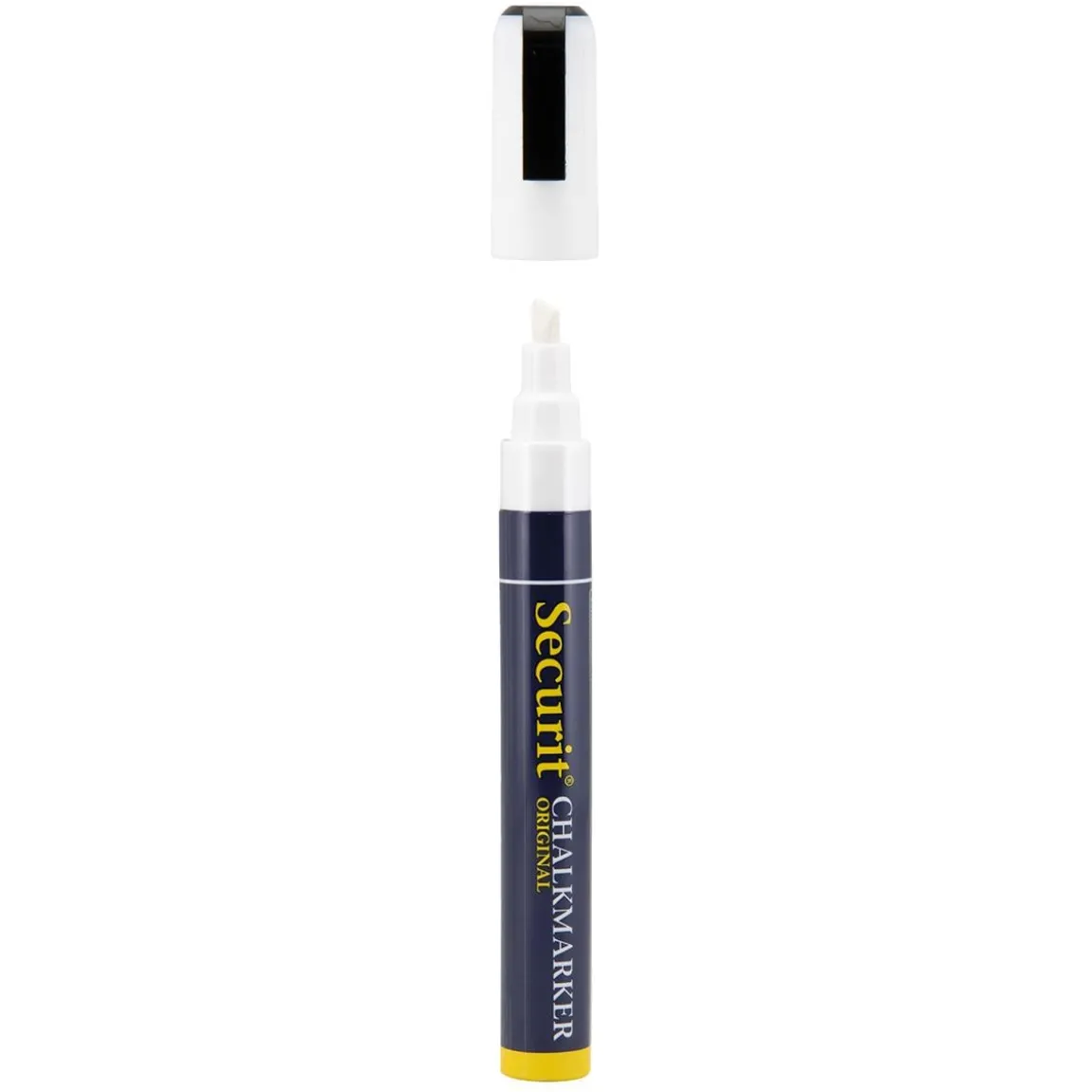 Griffelpenna Securit Snedskuren Spets Vit 2-6mm