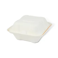 Hamburgerbox Träfiber Vit 145x145x70mm