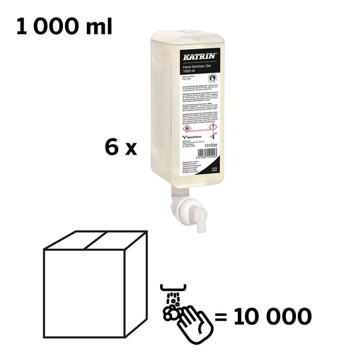 Handdesinfektion Katrin Alcogel 80 1L